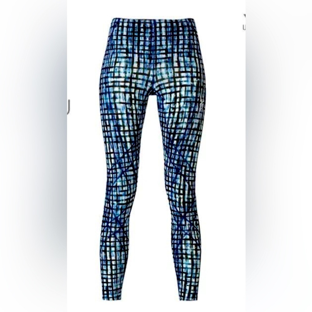 NWT Japan Performance Compression Leggings Blue M High Stretch Athletic